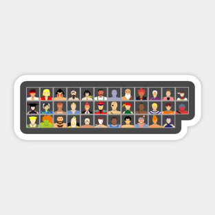 Select Your Character - Super Street Fighter 4 Sticker